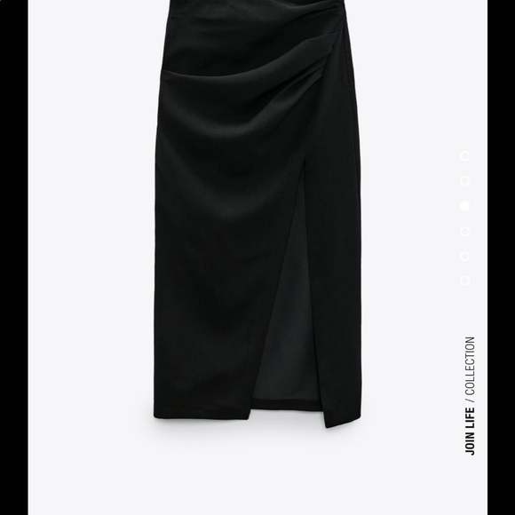 Zara draped linen blend skirt - Picture 4 of 6